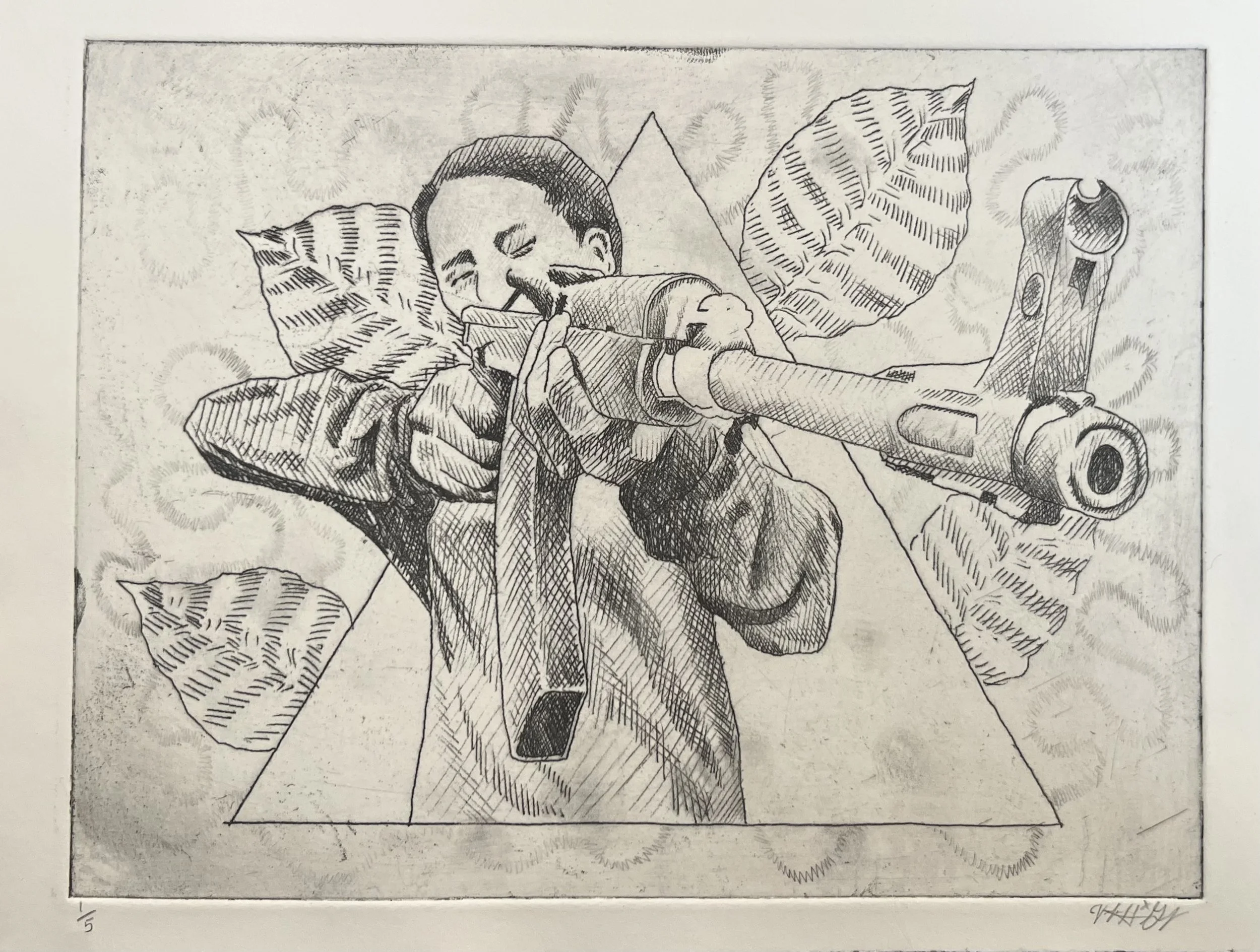 "Guerrilla"
6"x9"
hard-ground etching