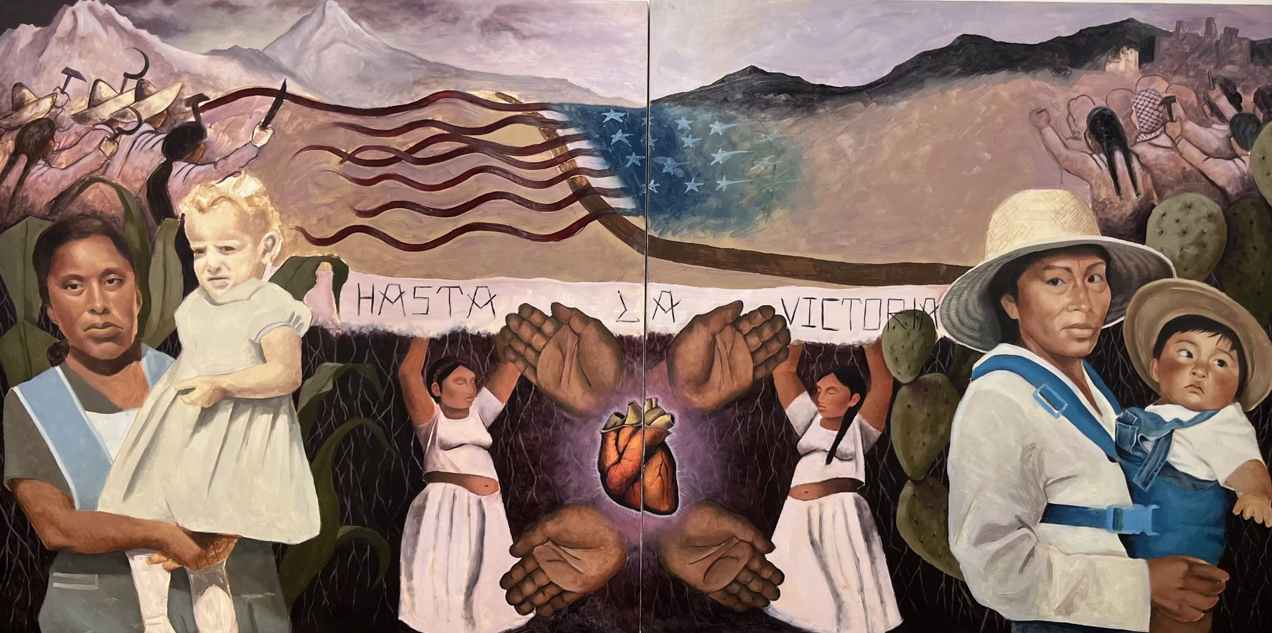 "Hasta la Victoria"
39"x78"
oil on canvas