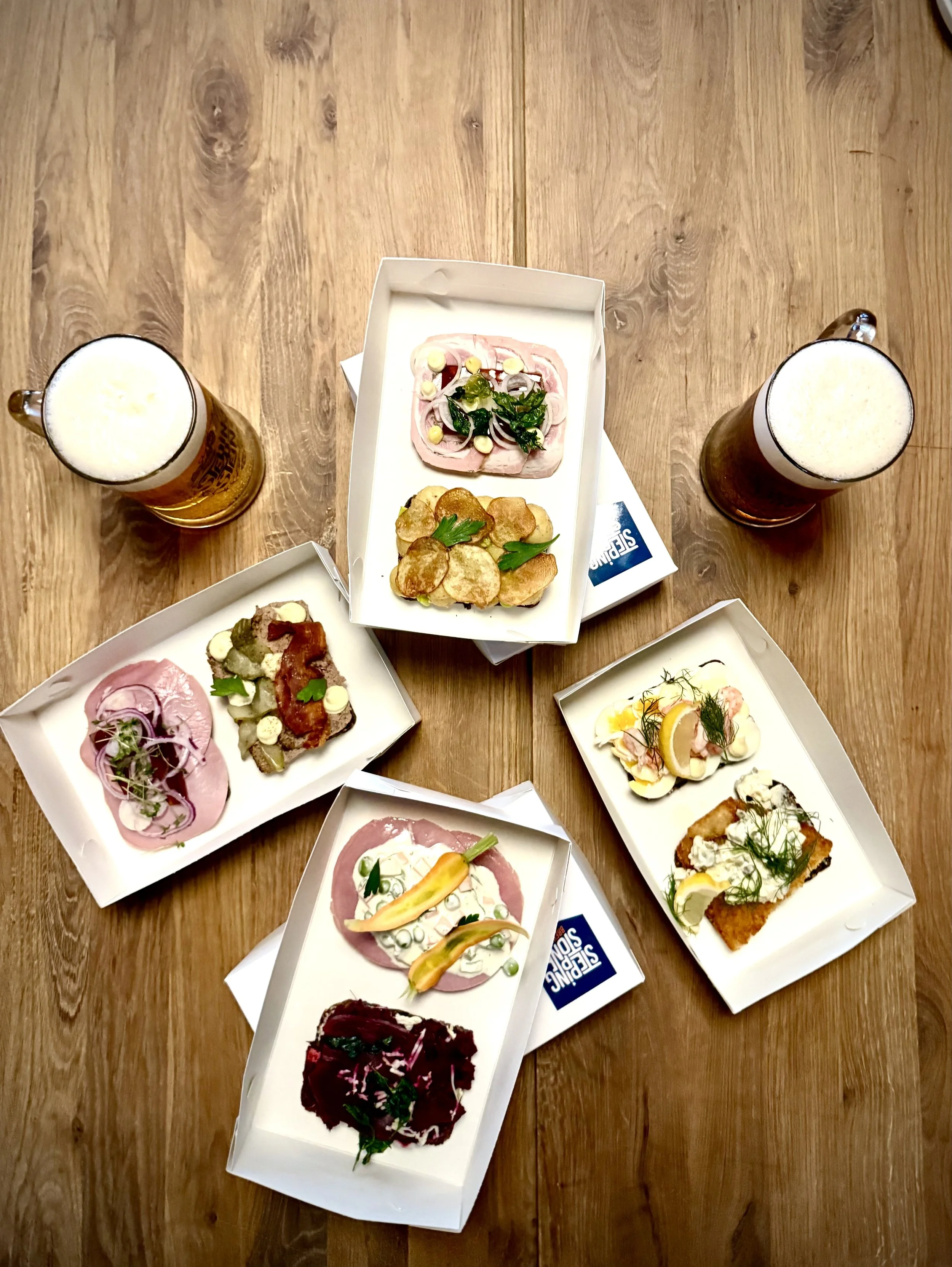 Øl og smørrebrød