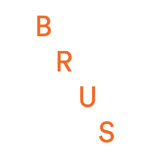 BRUS logo in orange - Participating at Aarhus Together 2026