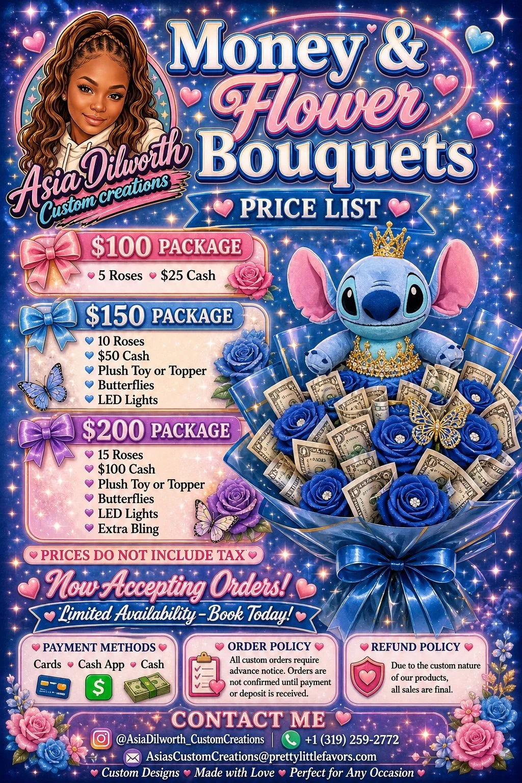 Money & Flower Bouquets