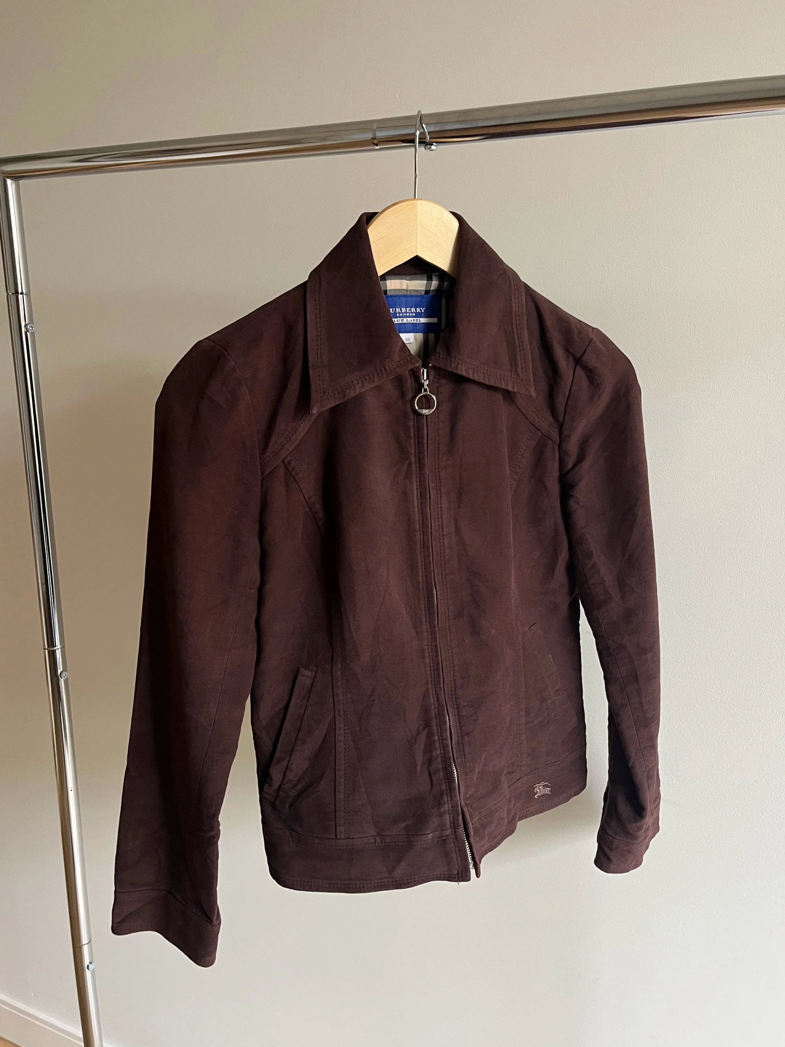 Cropped Brown Burberry Jacket