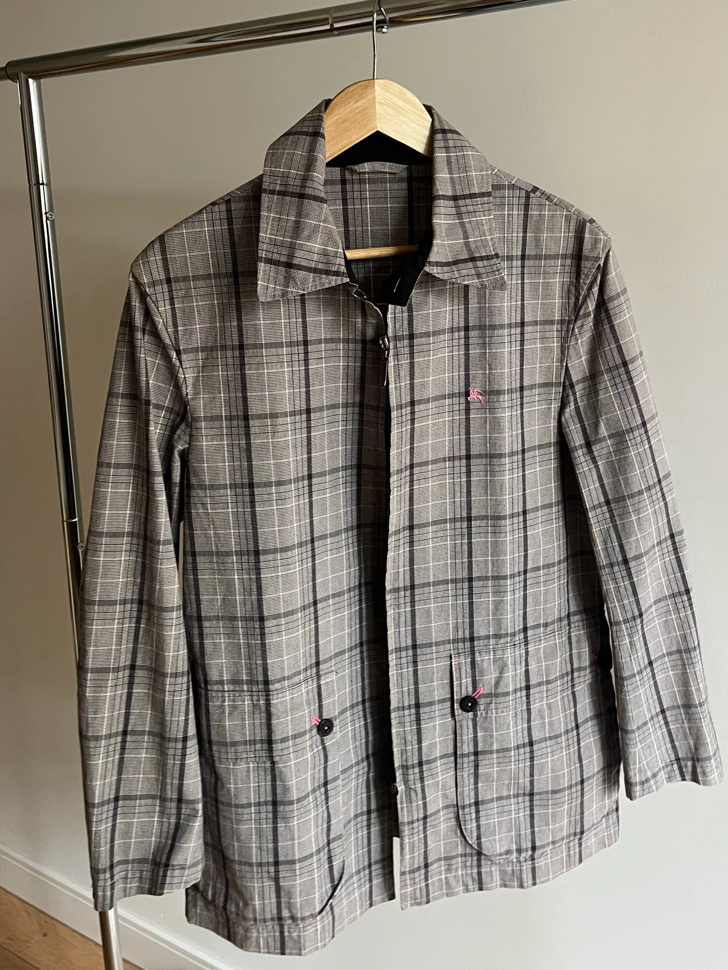 Grey Plaid Burberry Jacket