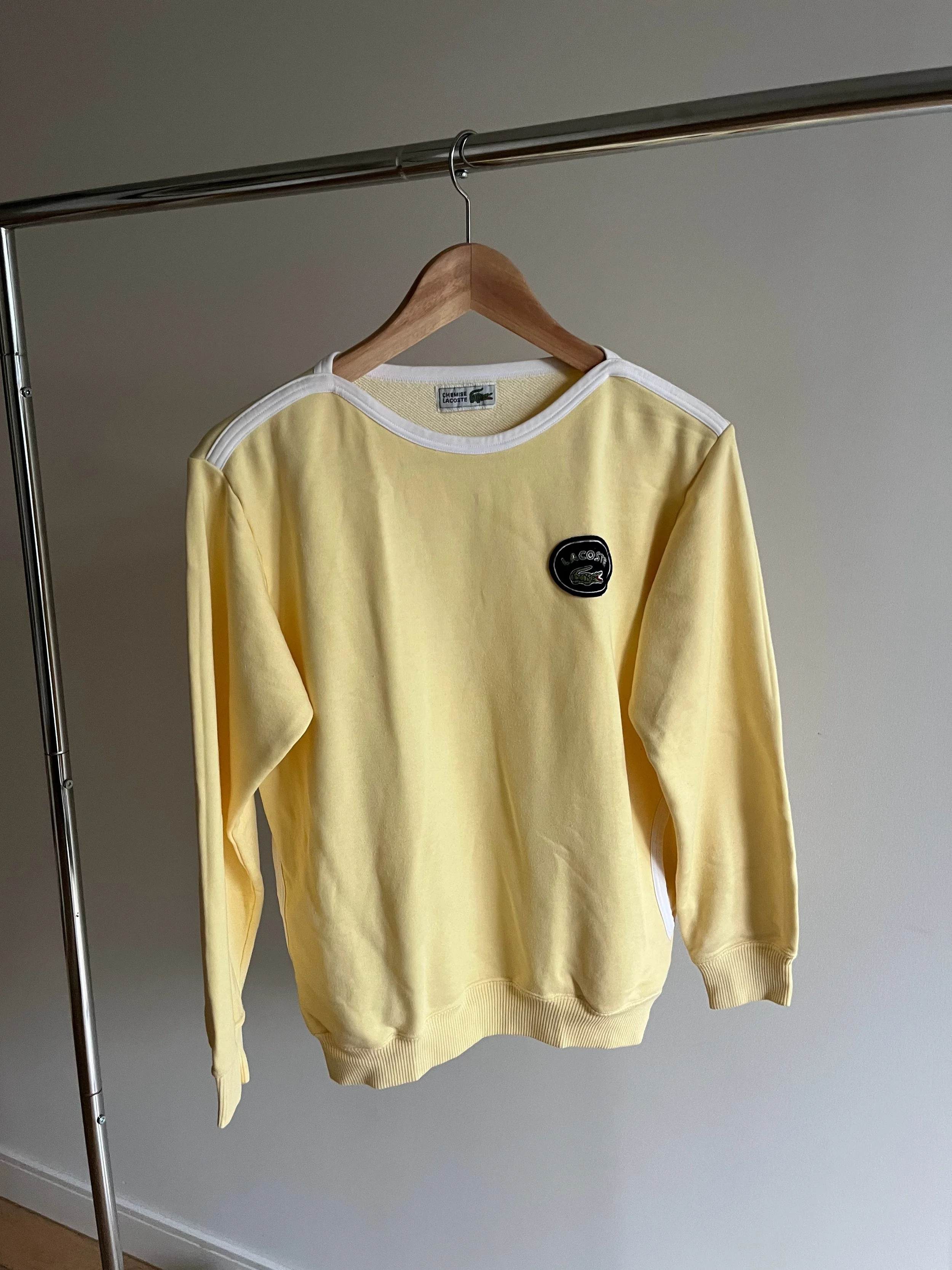 Yellow Lacoste Piped Sweatshirt