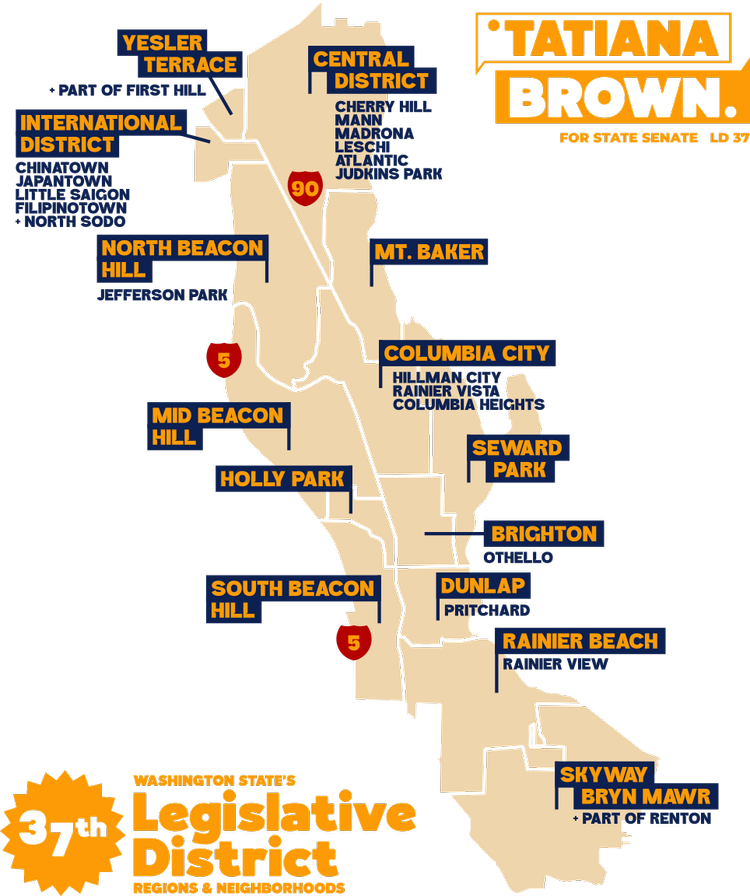 Seattle Ld Map Tatiana Brown | Democrat for WA State Senate LD 37