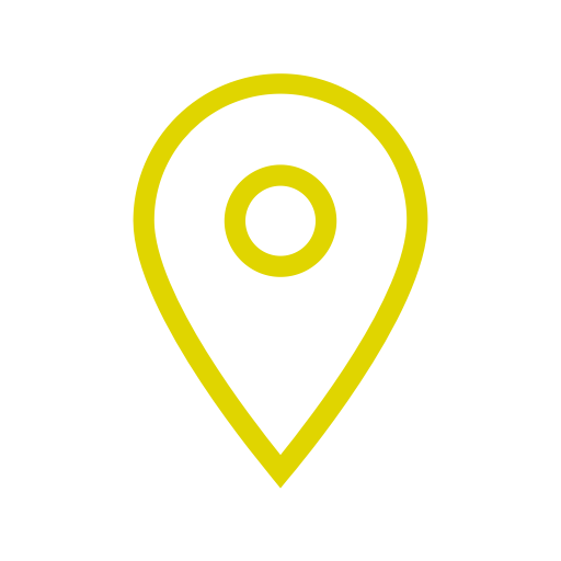 Yellow location pin icon on a black background.