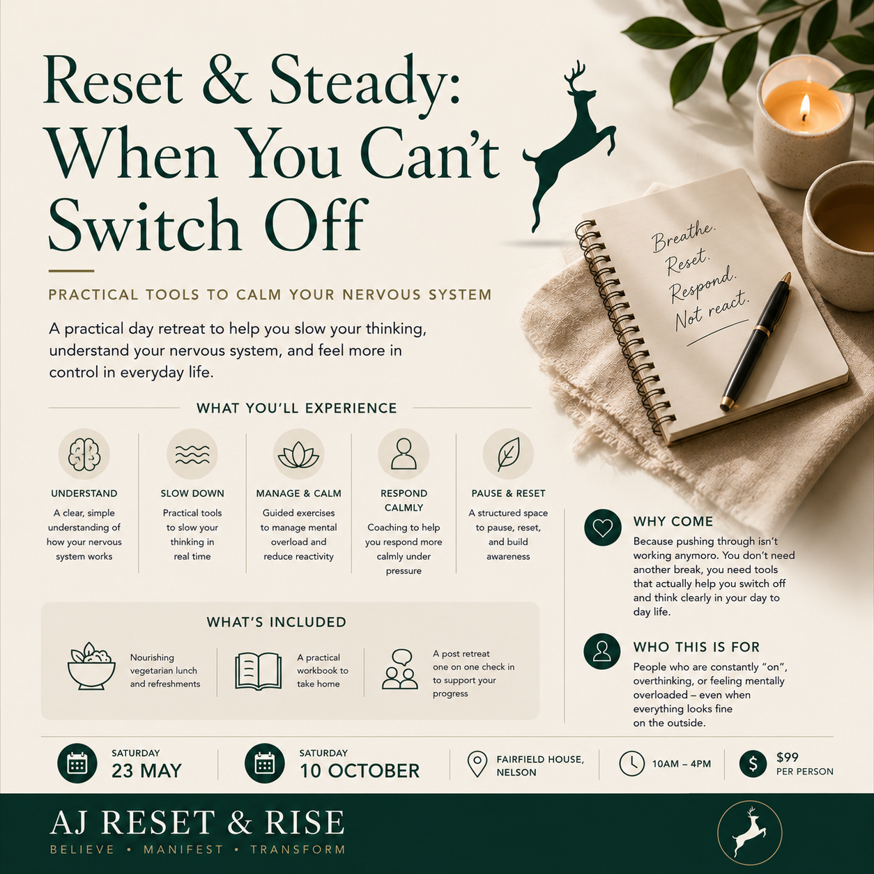 Reset &amp; Steady – Calm your mind when you can’t switch off