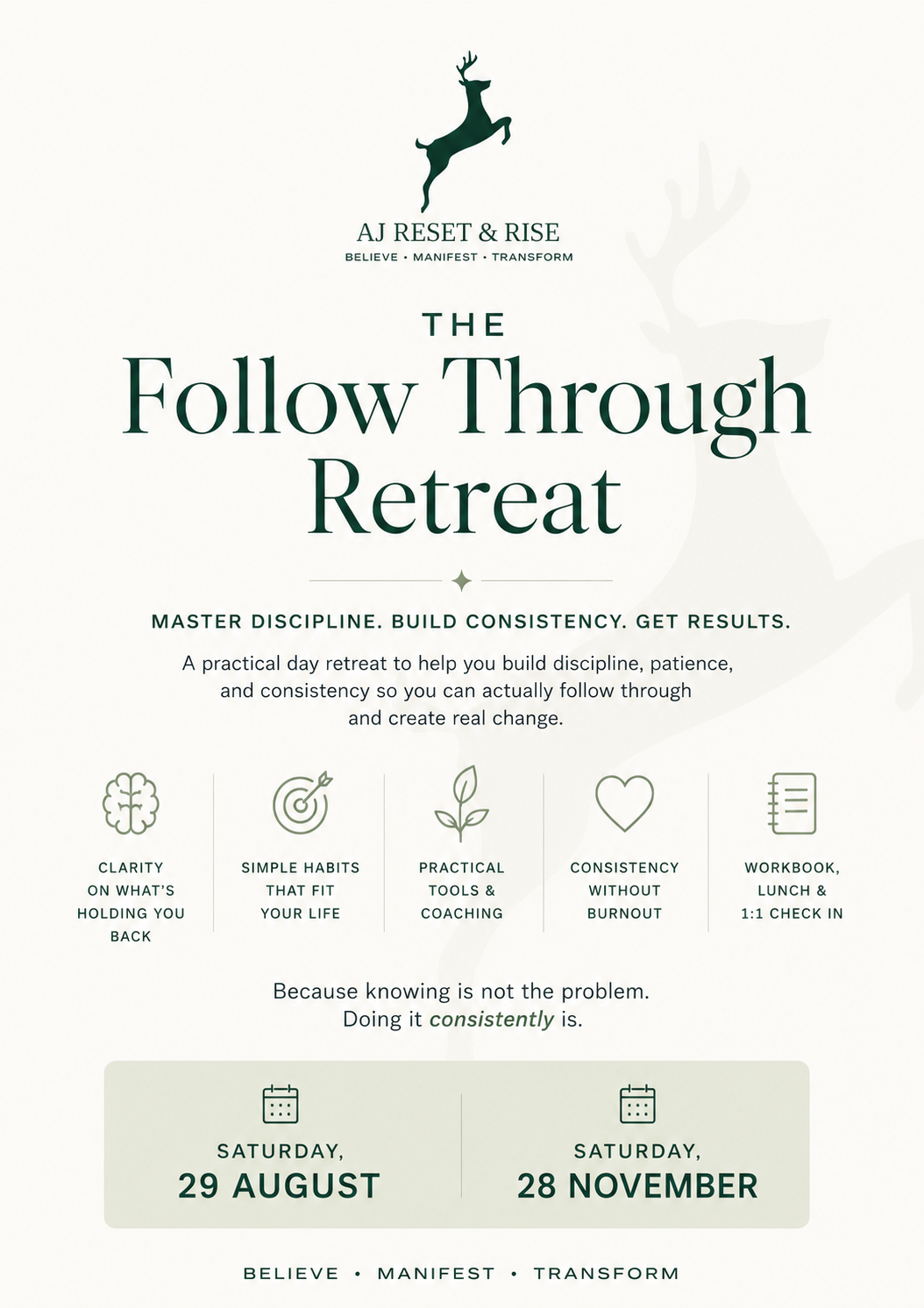 Follow Through Retreat