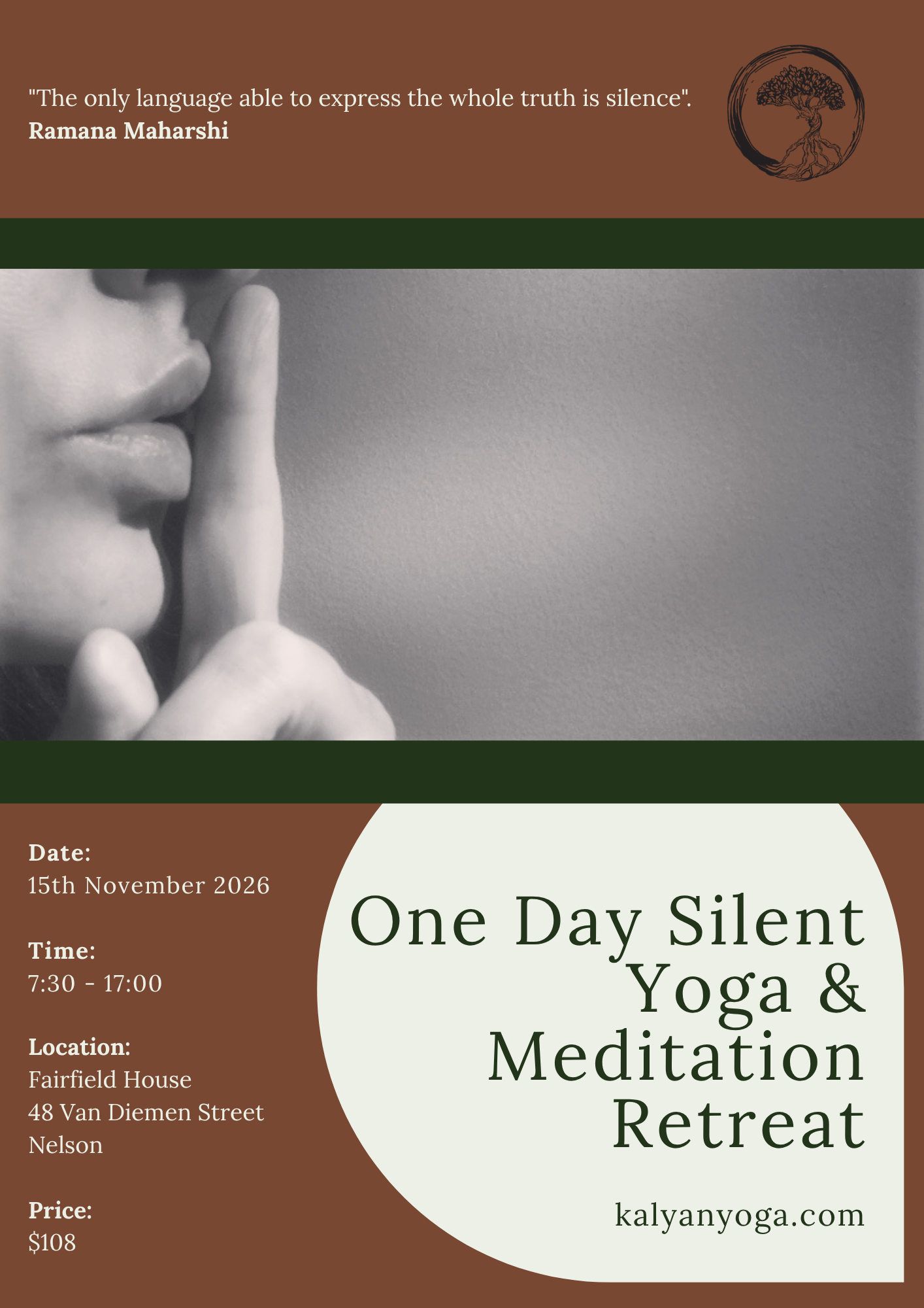 Guided One Day Silent Yoga & Meditation Retreat
