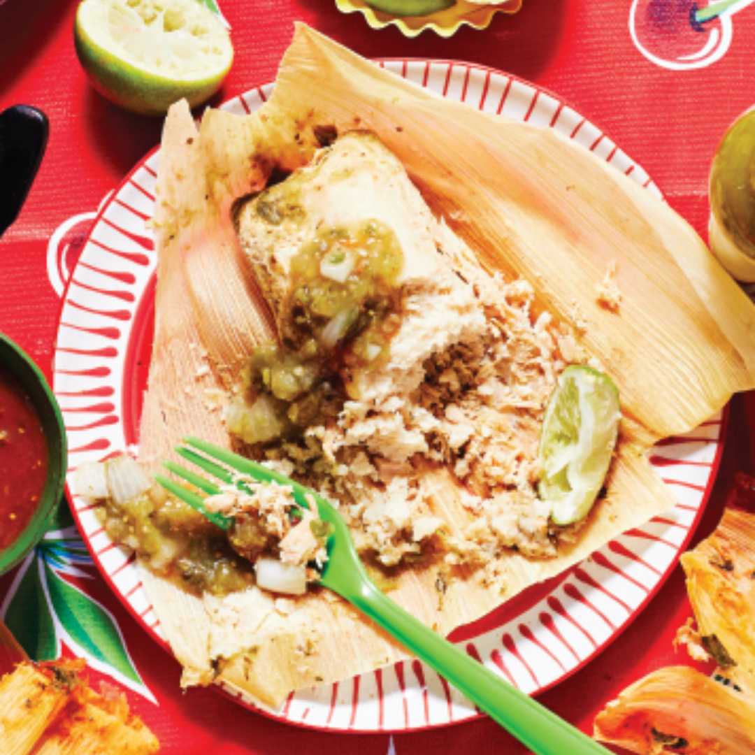 Chicken in Green Sauce Tamales