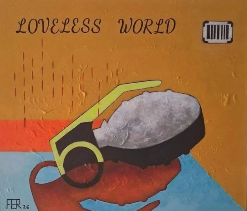  Loveless World .Acrylic on canvas.  38 x 45cm.