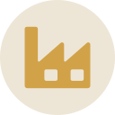 Icon of a factory with smokestacks