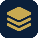 Icon of stacked layers, representing a data stack or layers.