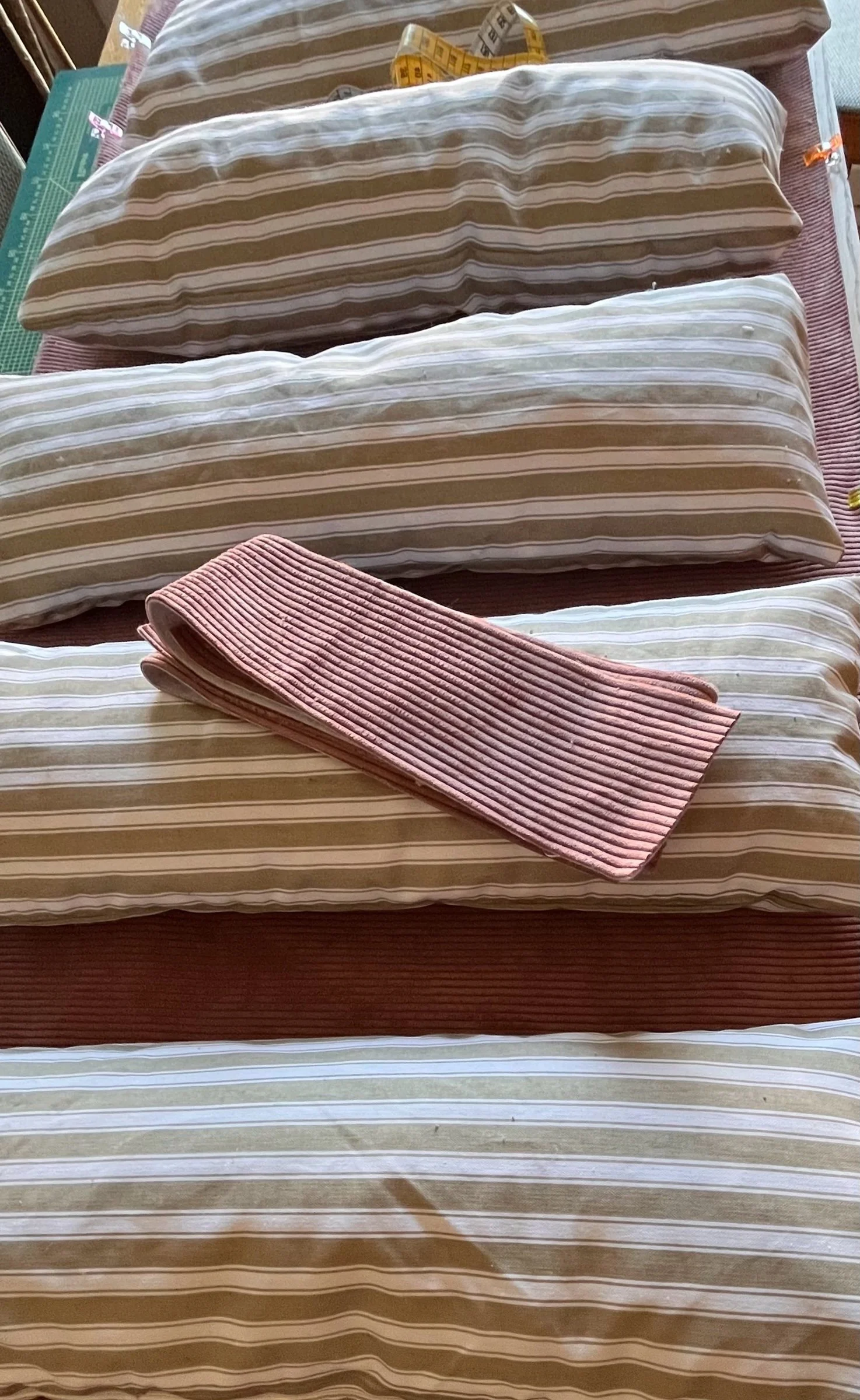 coussins sur mesure en plume