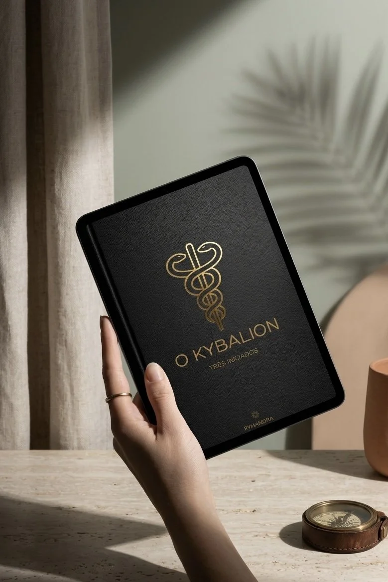 Ebook O Kybalion em leitor digital, primeira tradução em português europeu pela Pymandra