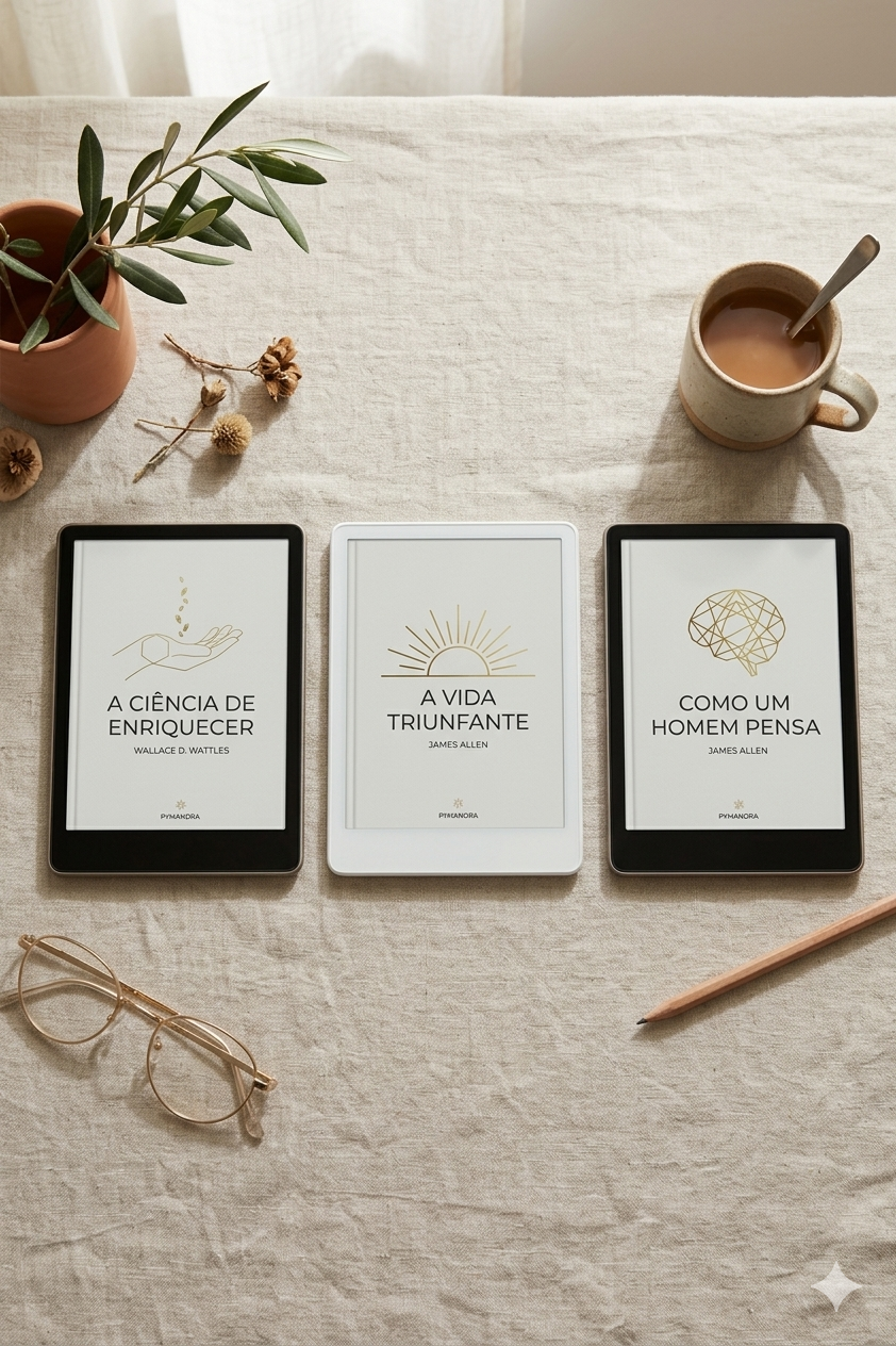 Bundle - "Como um Homem Pensa" + "A Ciência de Enriquecer" + "A Vida Triunfante" (3 ebooks)