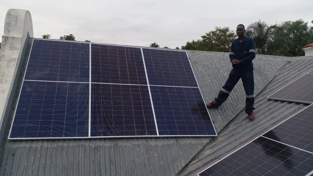 Sloped Roof PV Mdules Installed in Pretoria  Muckleneuk IBR Mountings