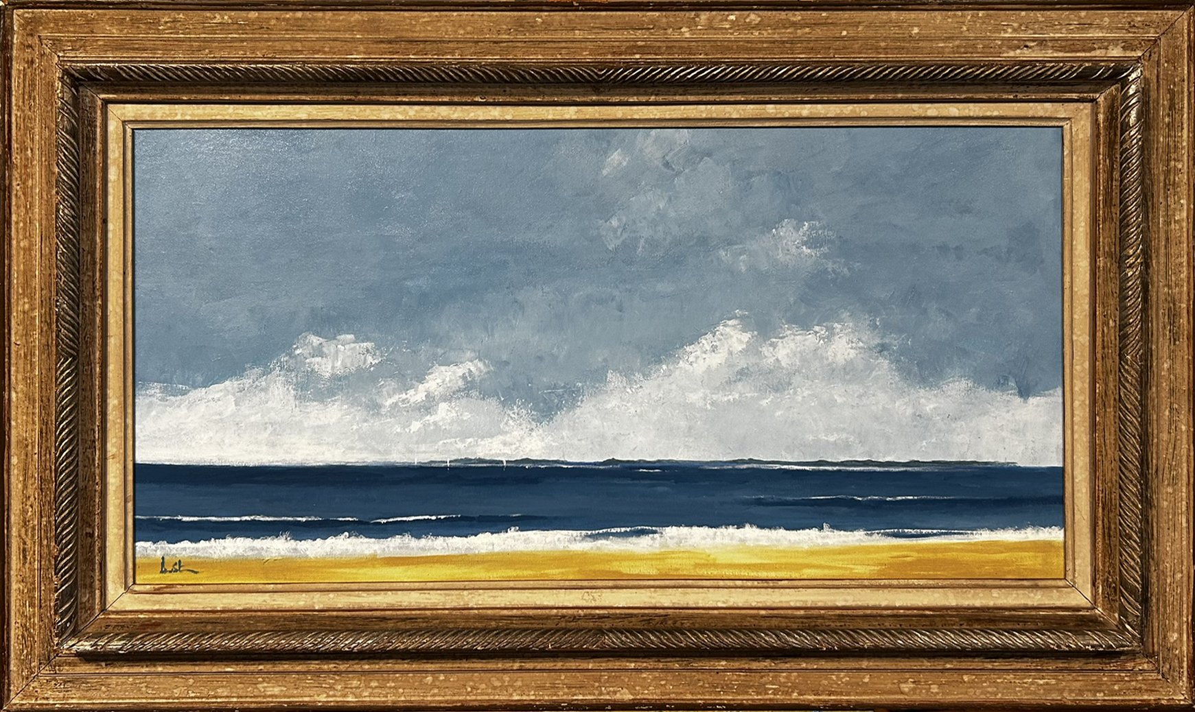  44. Isle of Wight from Hayling   
Acrylic on canvas / board 
40cm x 80cm 
£3250

