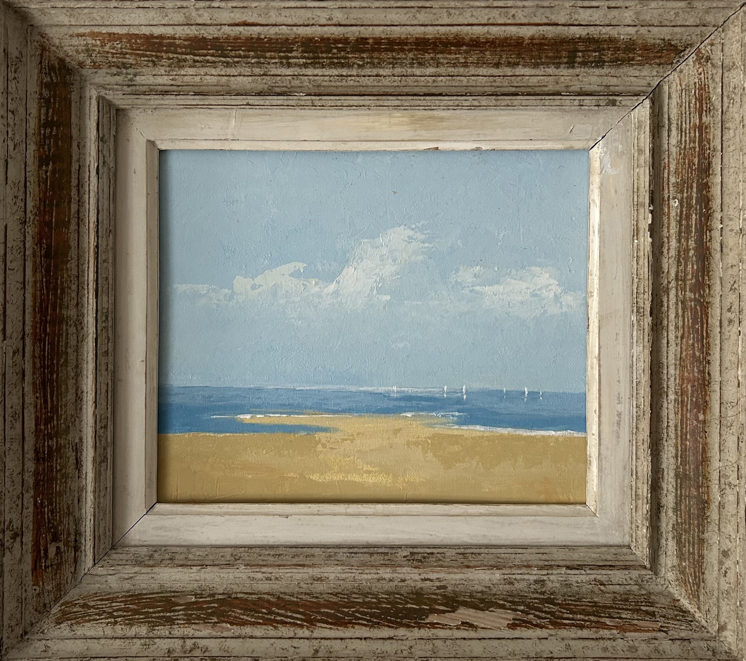  30. Camel Estuary 2   
Acrylic on canvas and board  
21cm x 25cm  
£950