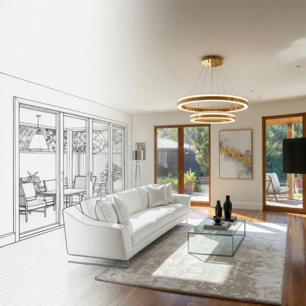 Property renovation in Canterbury, Kent — living room transformation