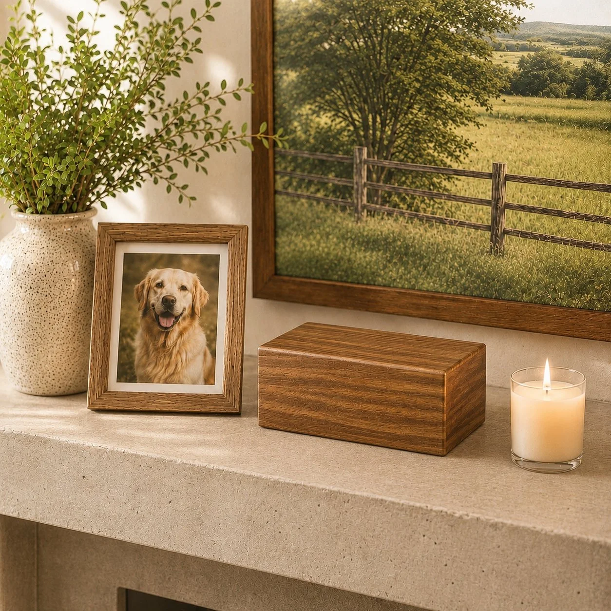 Handcrafted Wooden Urn Box