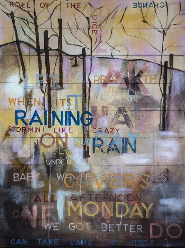 “Raining on Sunday” 2015 Acrylic on canvas 122 x 92cm