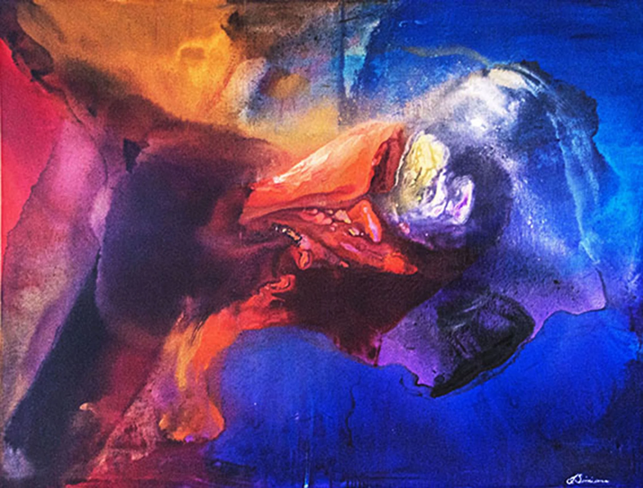 “Oracle” 2014 Acrylic on canvas 92 x 122 cm Finalist in Fisher’s Ghost Art Prize 2014