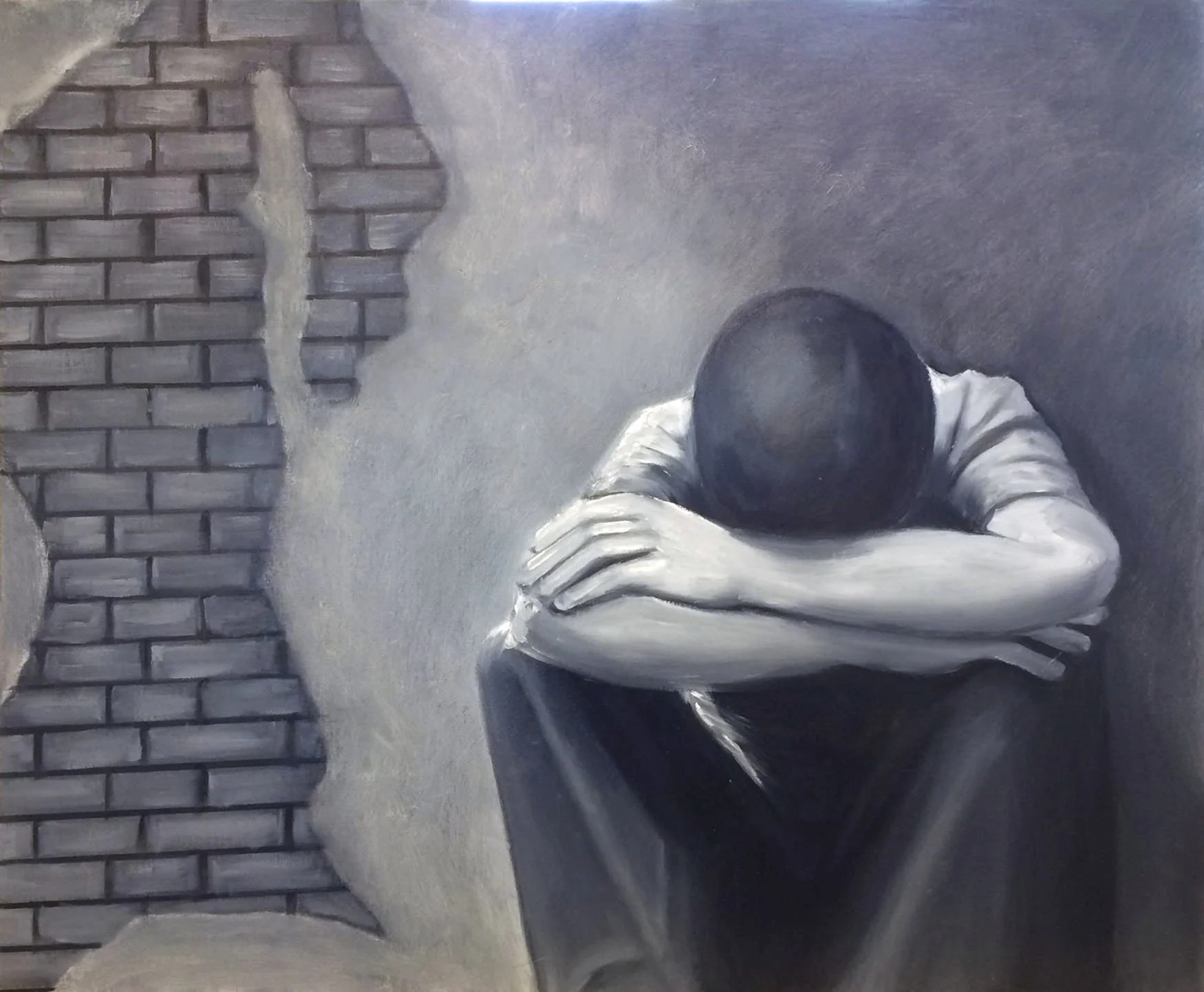 Homeless youth 2016 Oil on Canvas 62 x 41cm