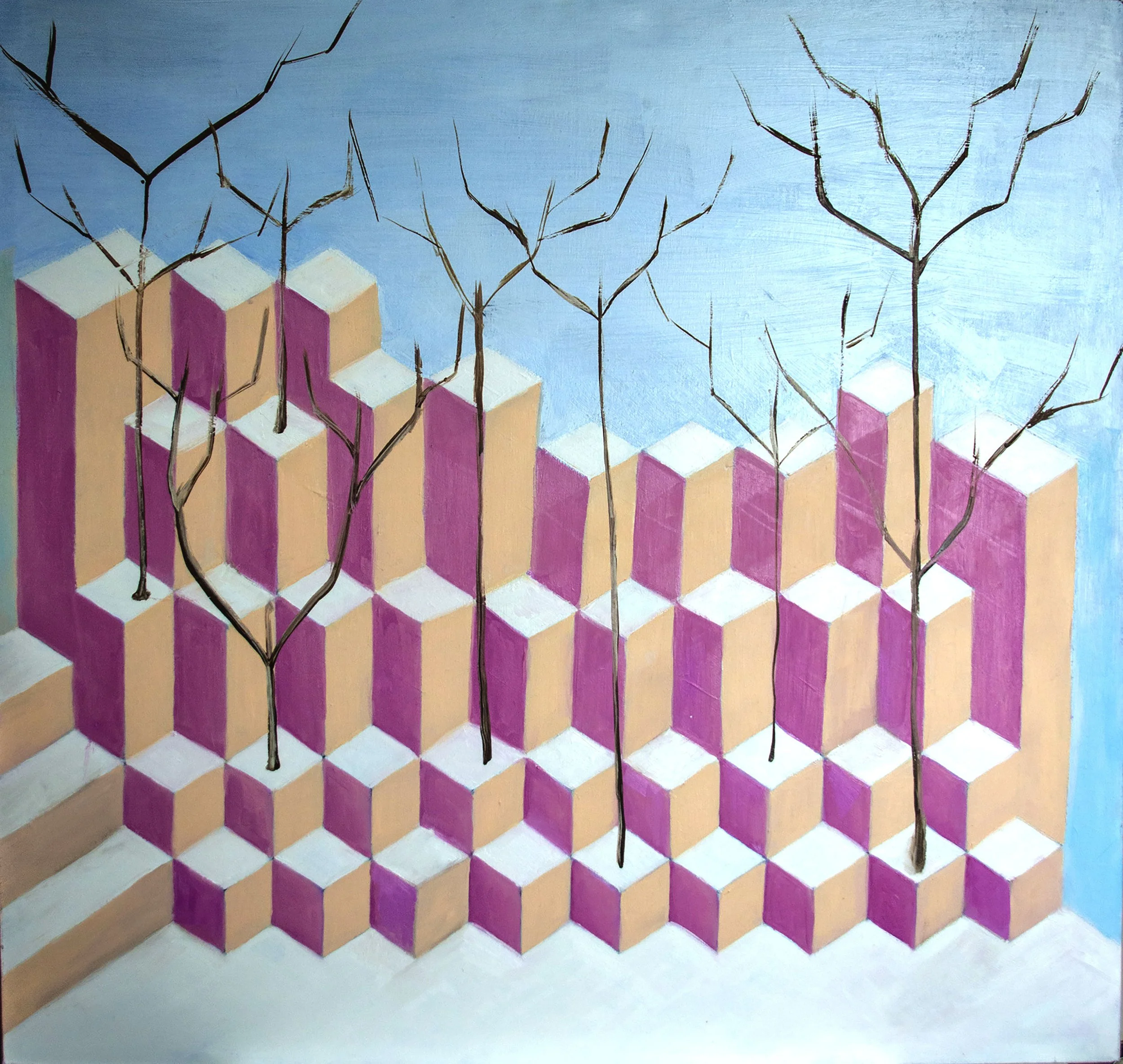 "In the winter” 2015 Oil on canvas 92 x 92cm