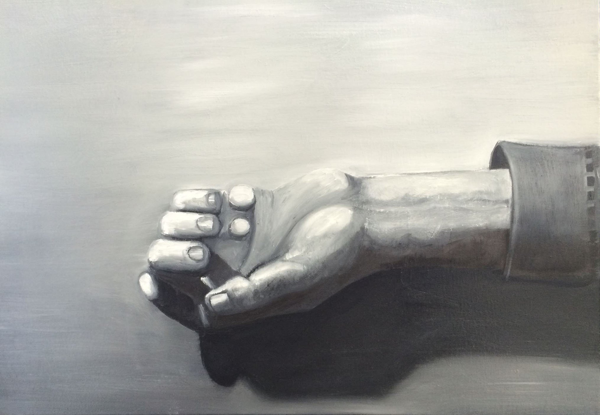 Homeless hand 2016 Oil on Canvas 62 x 41cm