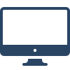 Black computer monitor with a black screen