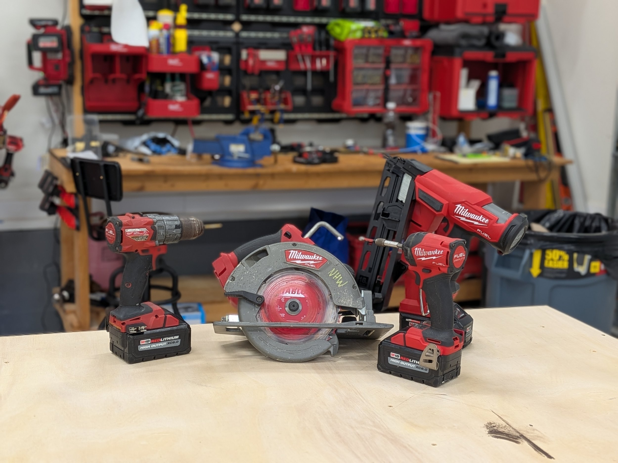 $1950 worth of hand tools on a table.