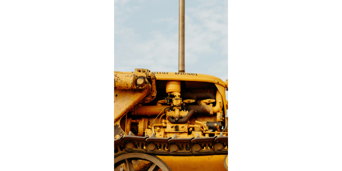 An old Caterpillar tractor with a diesel engine in need of an apprentice!