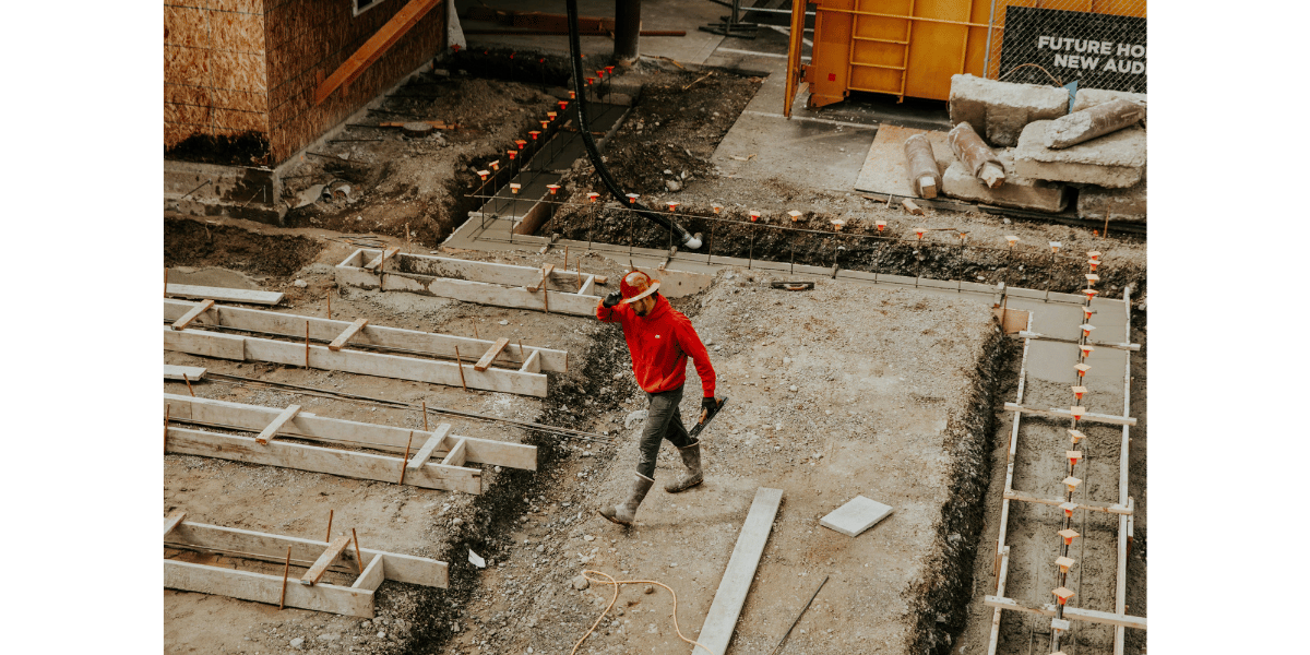 A hardworking tradesperson on the way to finish a job.