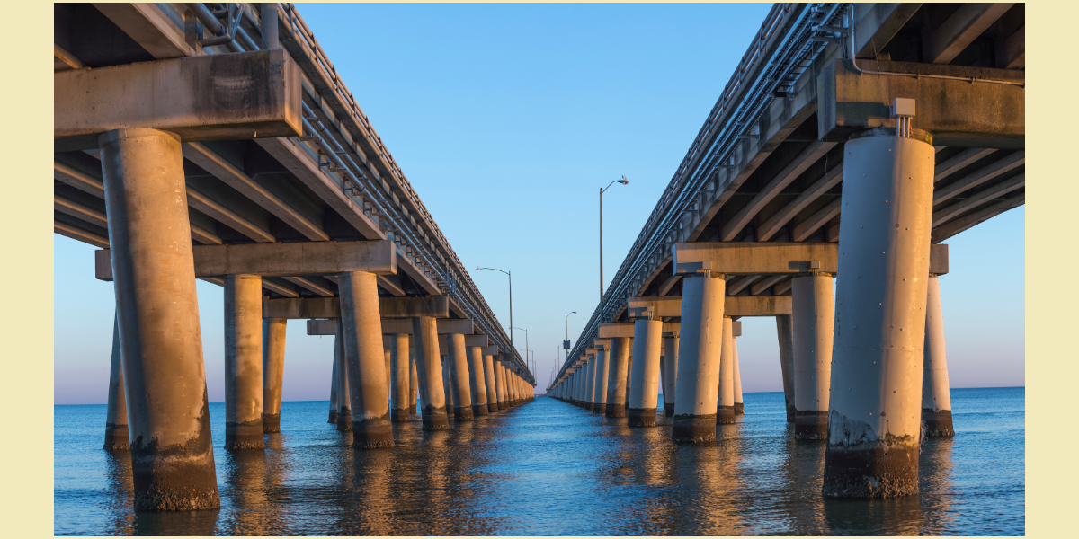 Hampton Roads shipbuilding harbor, 2 bridges and tunnels