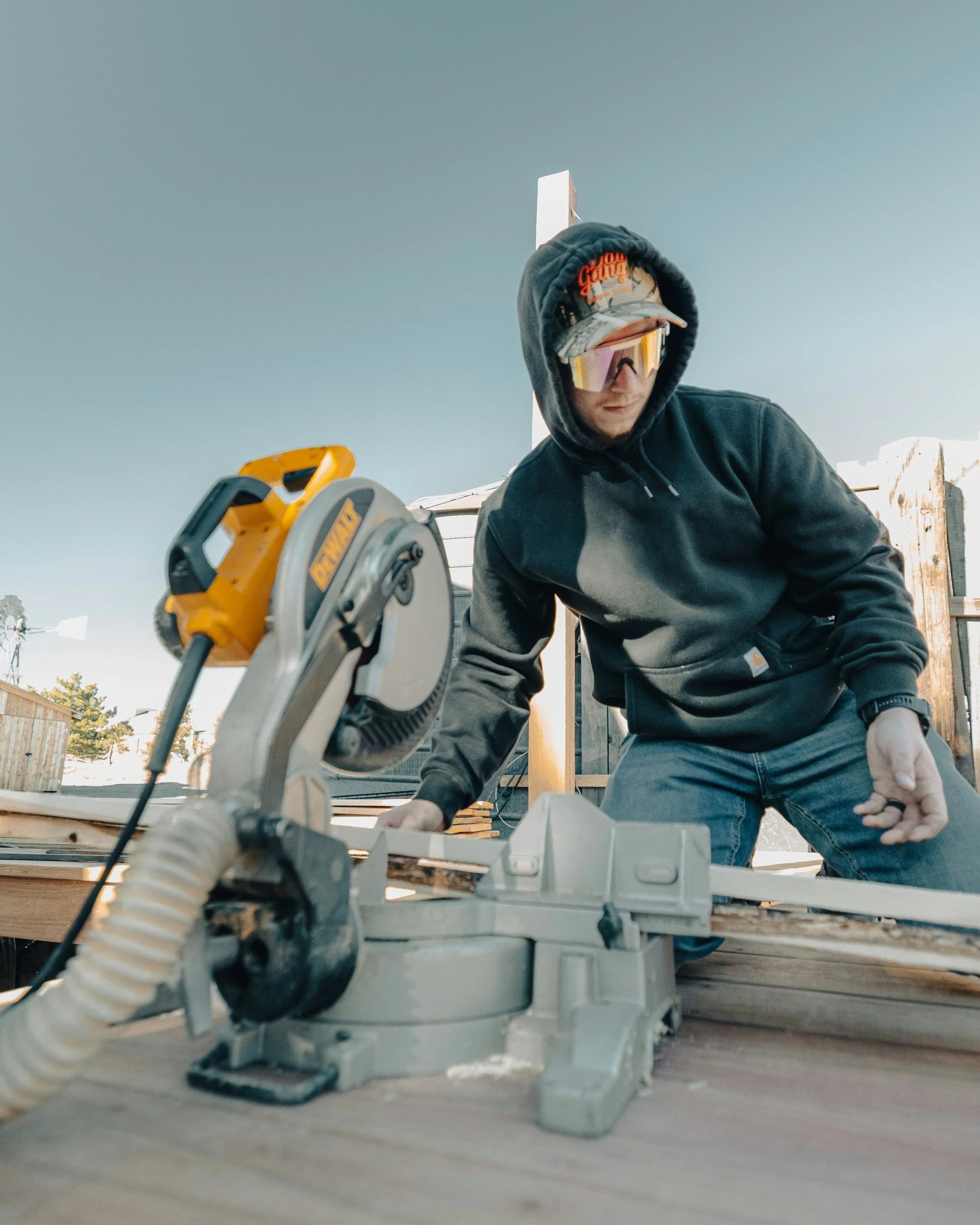 A young trades person working hard because he has tools