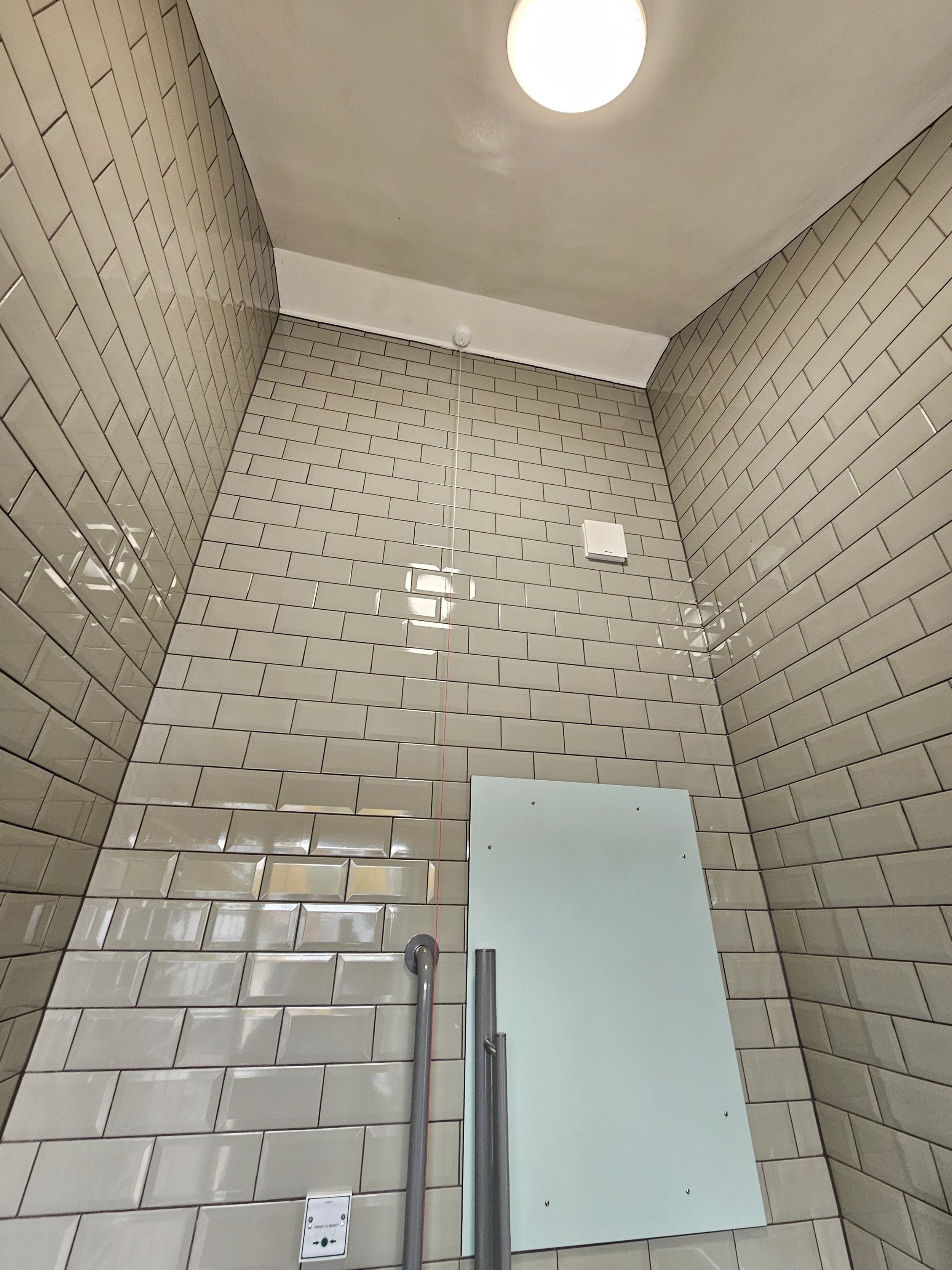 The disabled toilet is more private now and has closed the big gap that used to exist at the top!