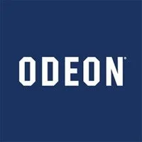 Odeon logo on a blue background.