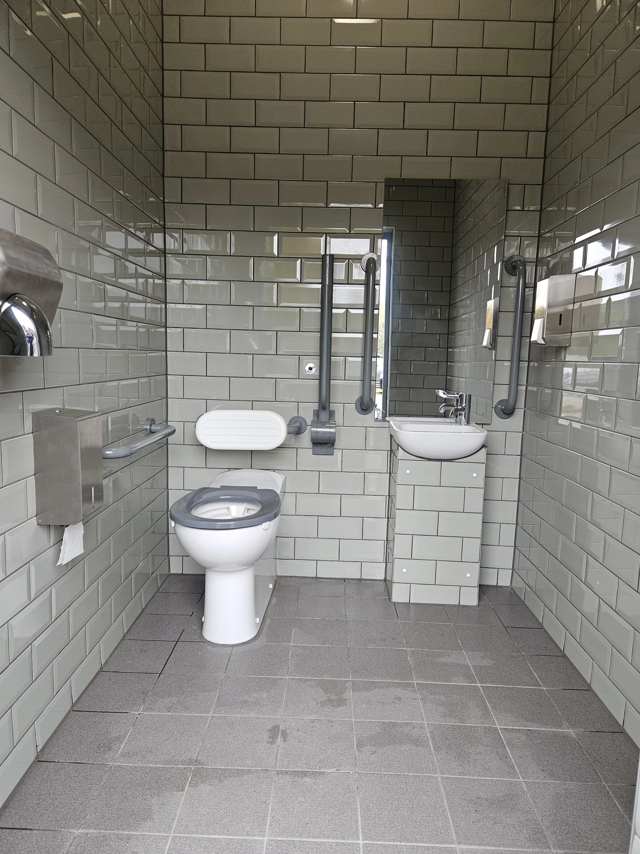There is even an ambulant toilet, with some assistance rails, for those less mobile, but not requiring the disabled toilet.