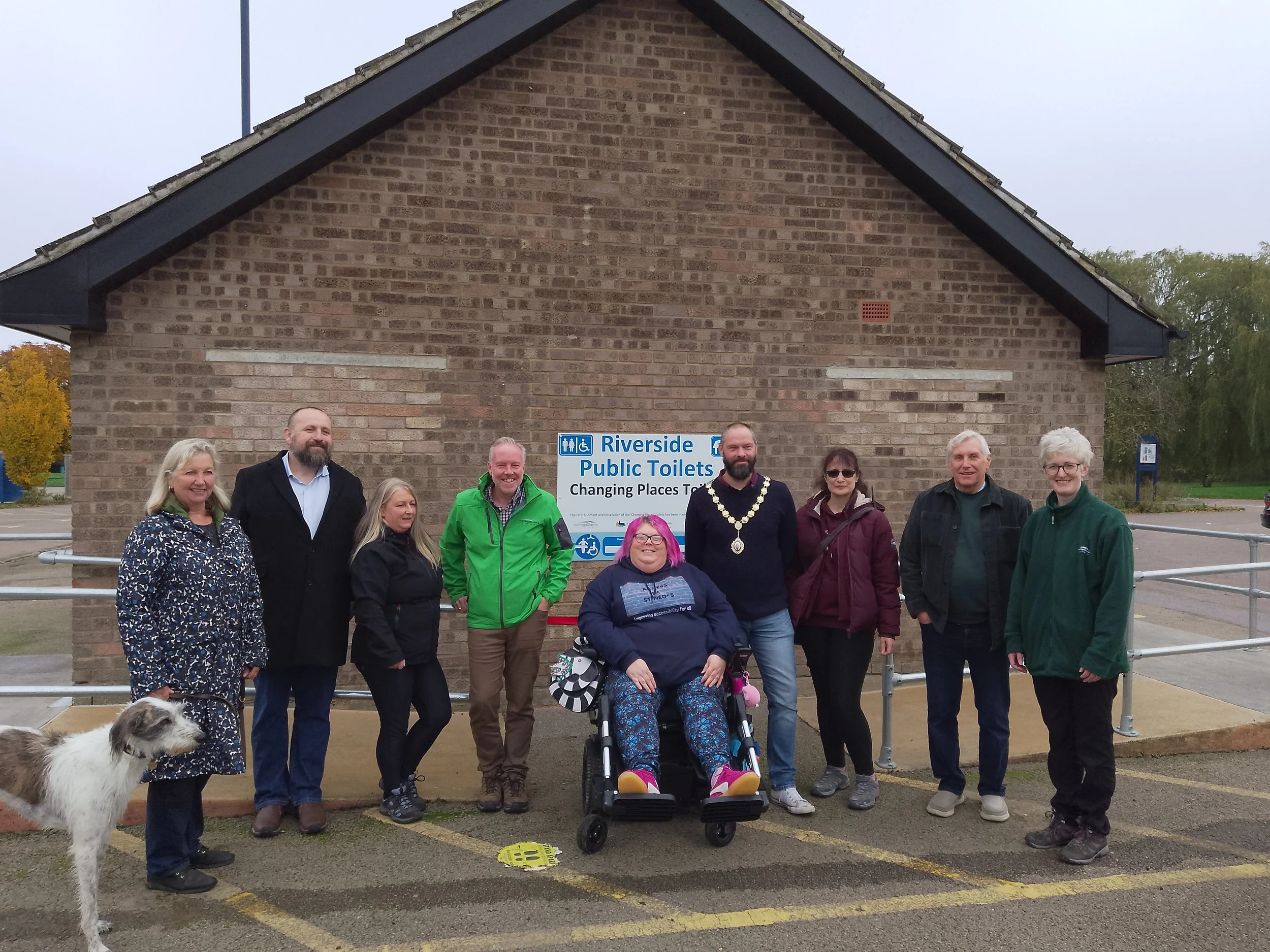 With the town and district councillors and Mayor of St Neots