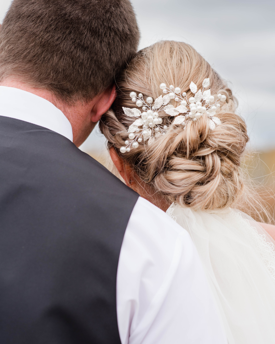 Romantic Couple sharing a moment during an intimate wedding