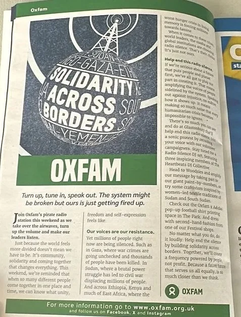 Long-form copy for Glastonbury Festival's programme