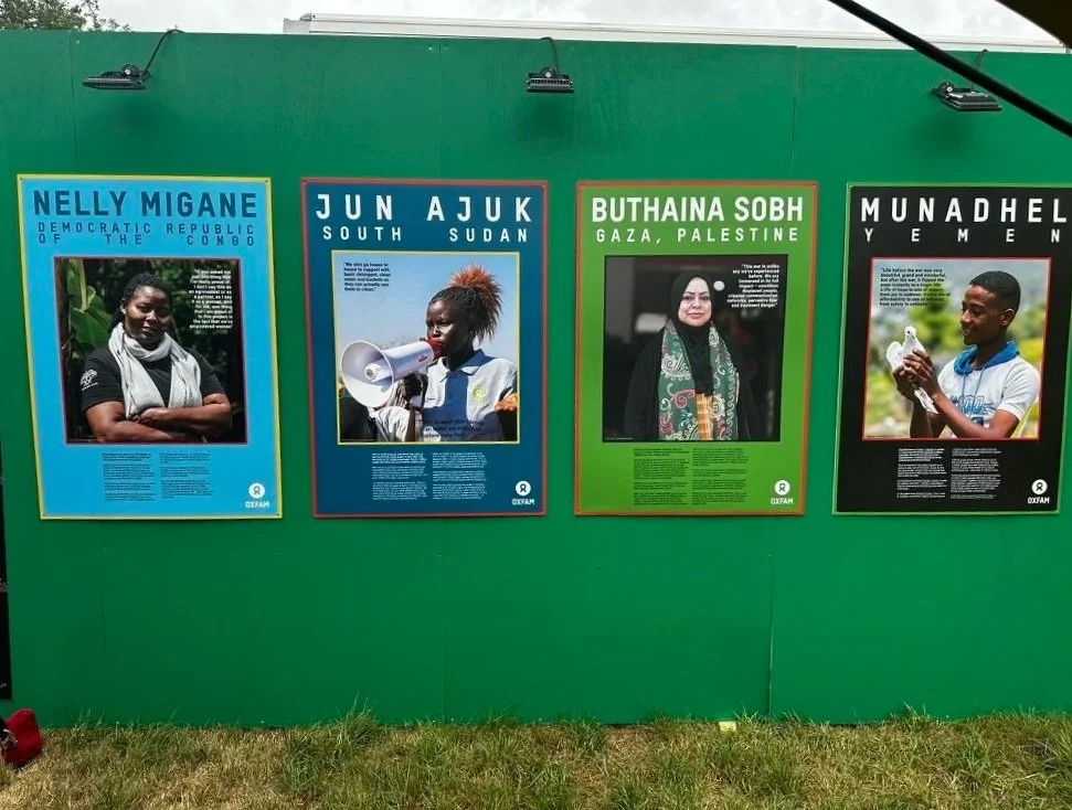 Stories showcasing people featured in the paint-by-numbers activity, with design influenced by each country's flag