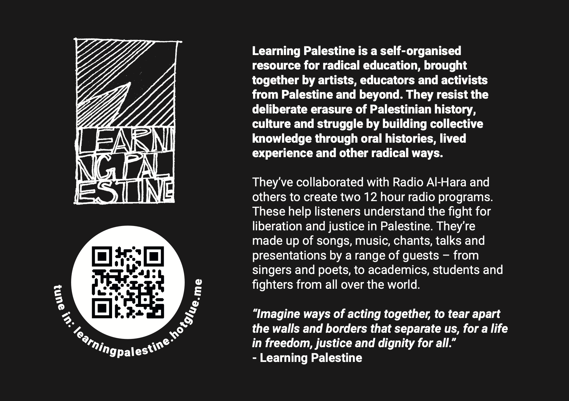 Example of explainer copy, designed to pass the mic to global radio stations I partnered with