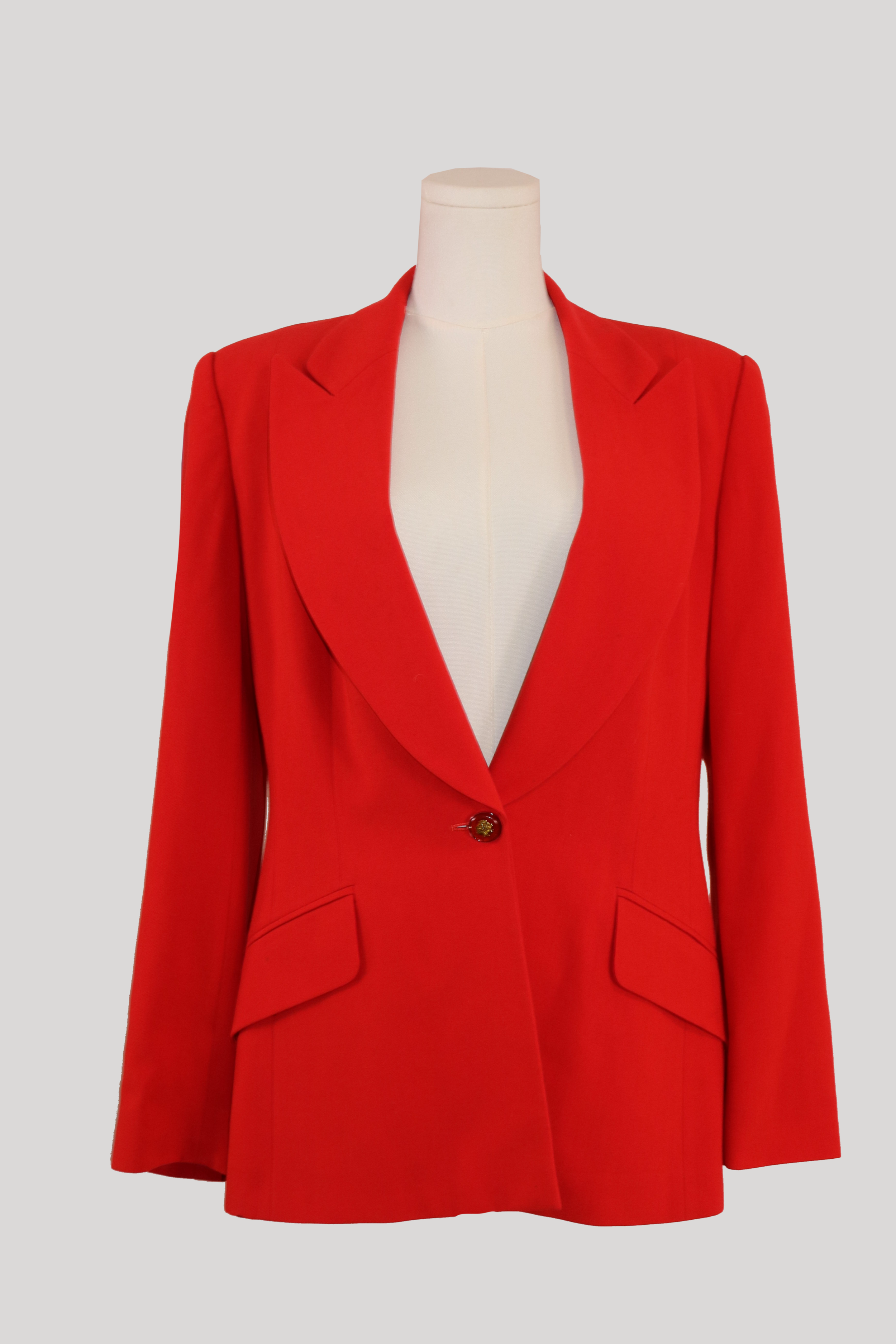 Escada by  Margaretha Ley | red dyed wool blazer