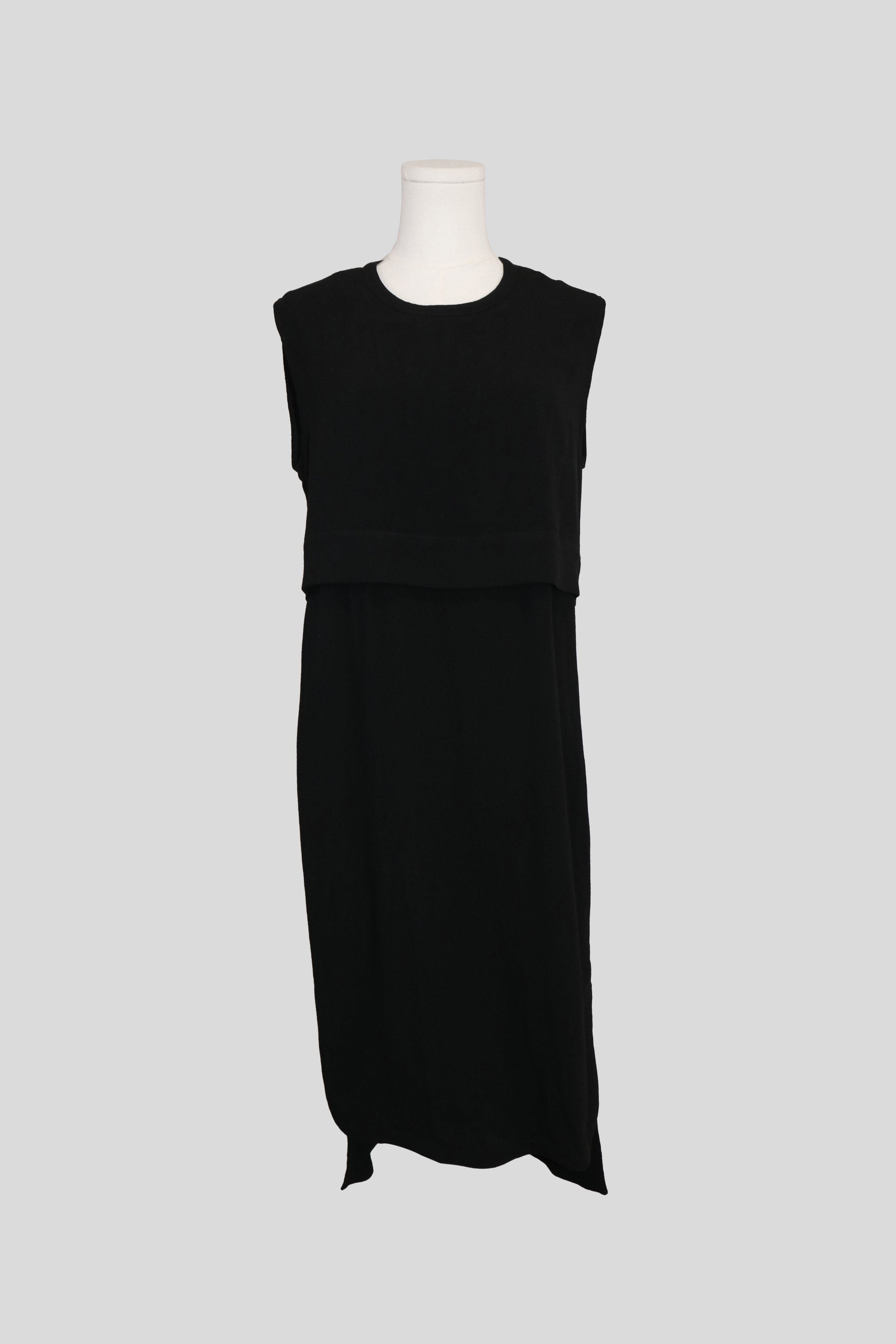 Helmut Lang | layered black shift dress