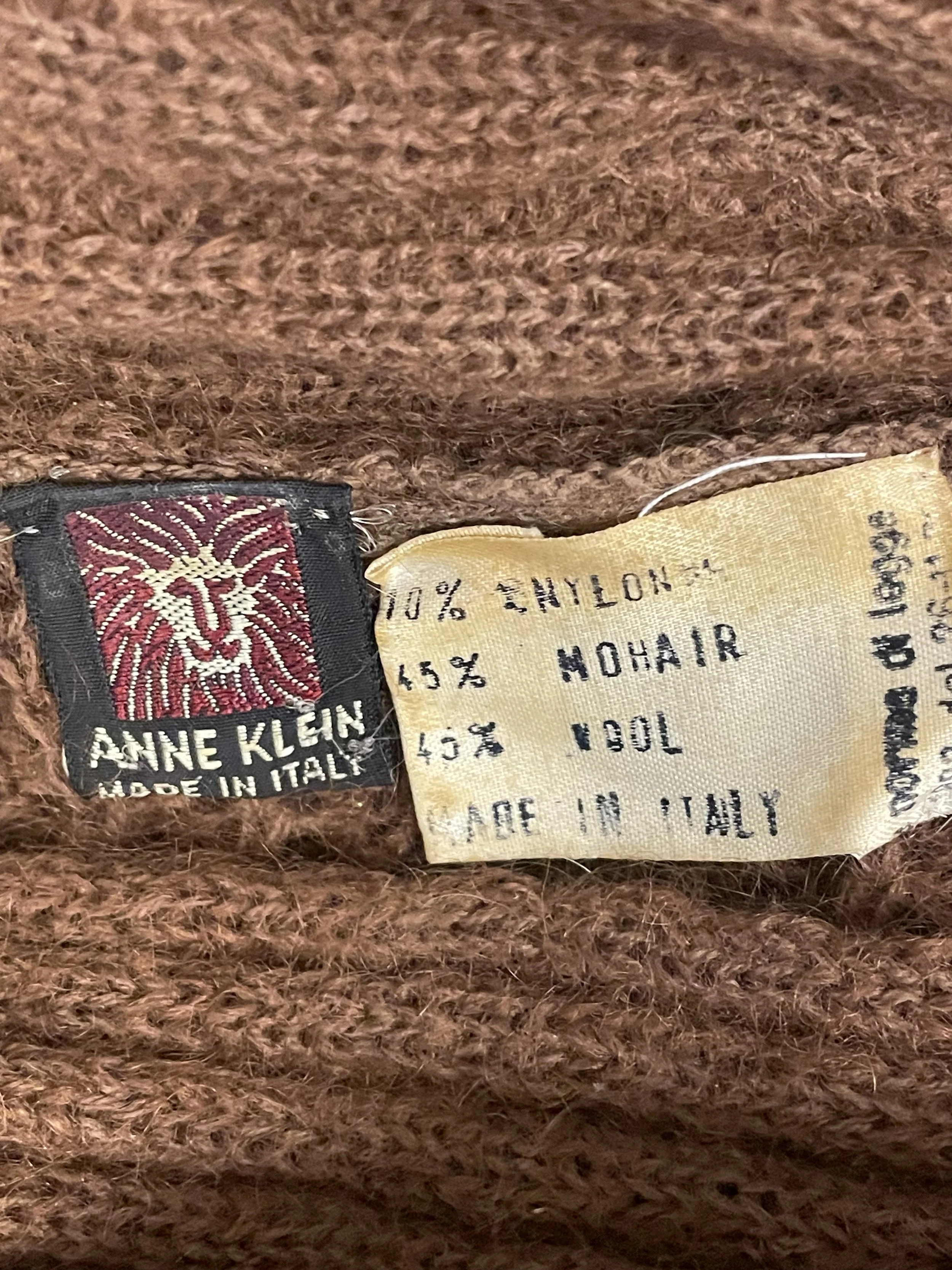 anne klein makde in italy tag with material label