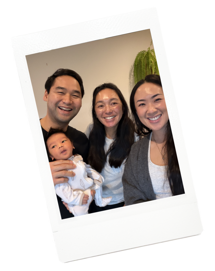 Jamee Leann Vasquez poses with her daytime postpartum doula clients in Santa Clara.