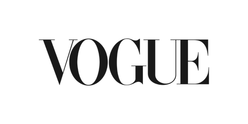 Vogue logo on a black background