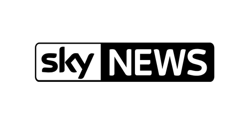 Sky News logo on a black background